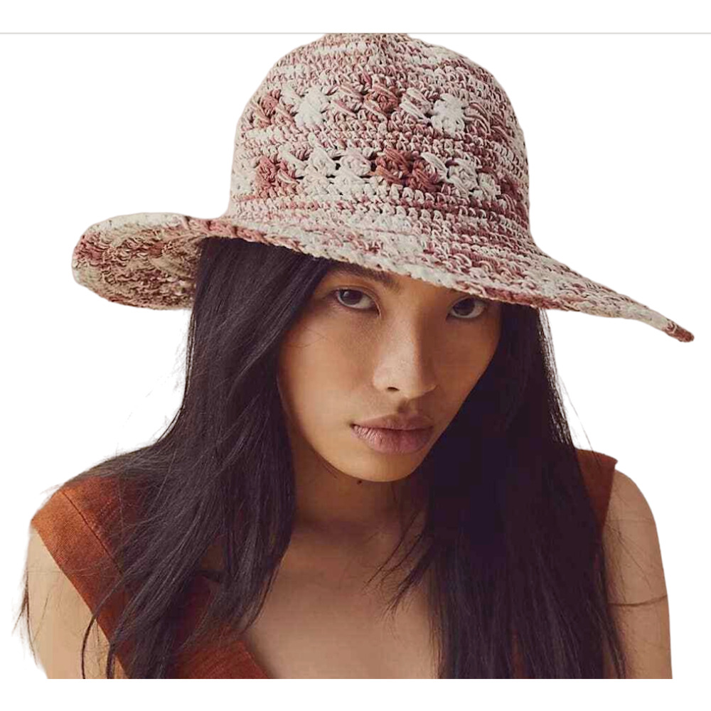 NEW FREE PEOPLE LUSANA BOCA WIDE BRIM SHADE HAT WOVEN SOFT STYLE O/S ONE SIZE